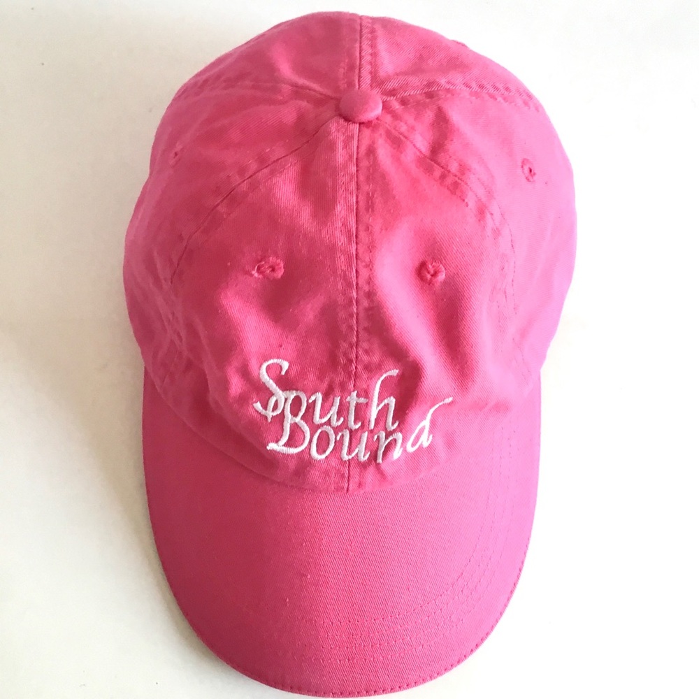 Pink Baseball Cap 100% Cotton Adjustable ‘South Bound’ Embroidered Front